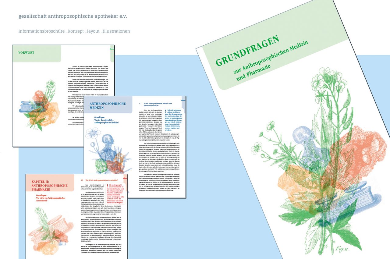 gesellschaft anthroposophische apotheker (gapid) e.v. :: informationsbroschüre _konzept _layout _illustrationen